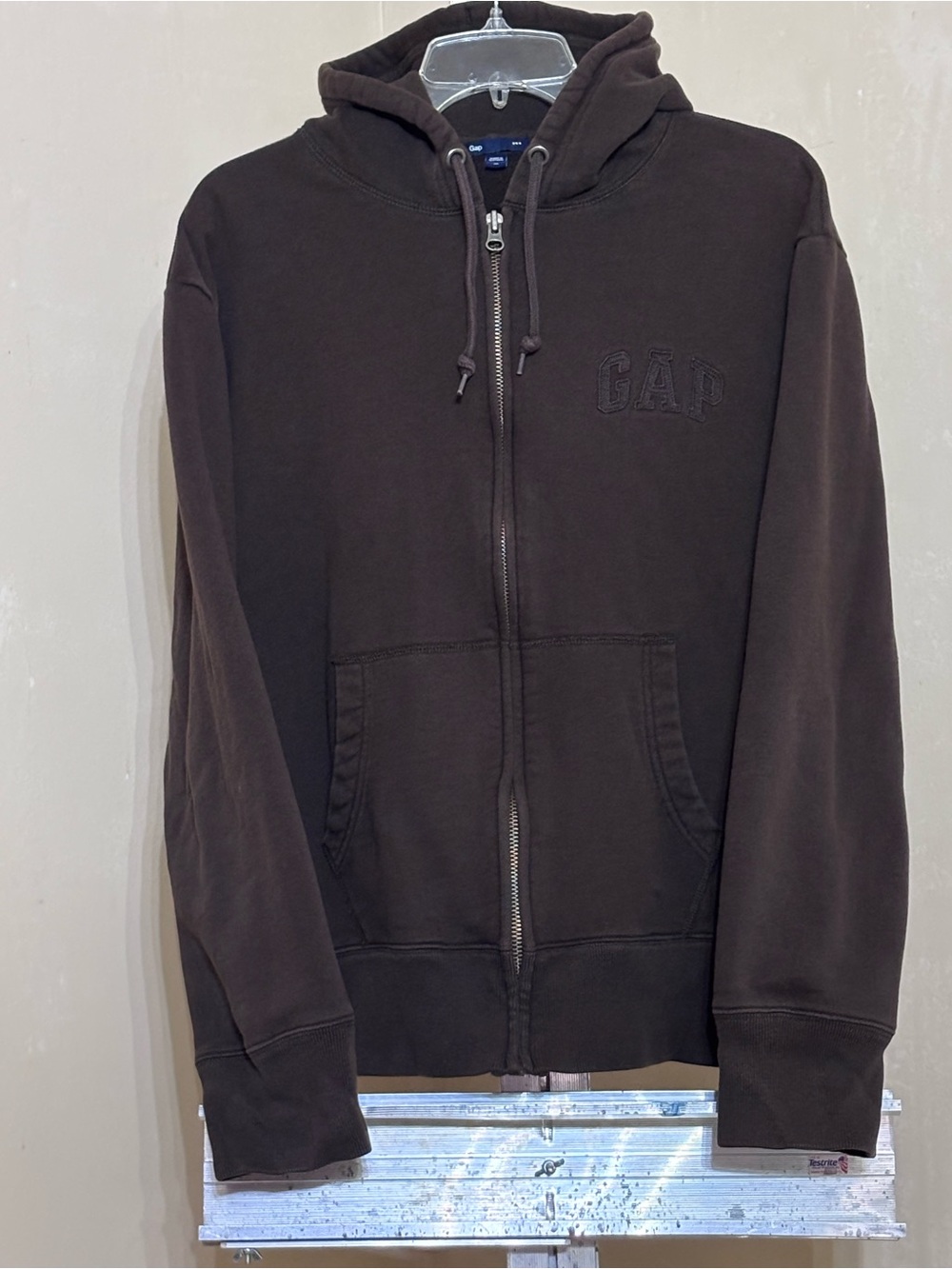 GAP Men’s Dark Brown Full-Zip Hoodie Sz XL